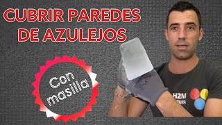 Como cubrir paredes de azulejo o cerámicas con masilla DIY