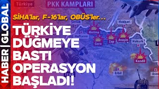 SİHA'lar, F-16'lar, OBÜS'ler... Türkiye Düğmeye Bastı, Sınır Hattı Alev Aldı! Nefes Kesen Operasyon