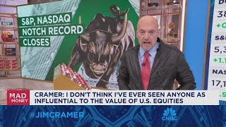 I've never seen anyone as influential to the value of U.S. stocks as Jensen Huang, says Jim Cramer