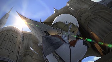FINAL FANTASY XIV - taking the airship out of Ul