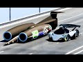 Devel Sixteen GTR vs Thrust SSC at Drag Race 20 KM