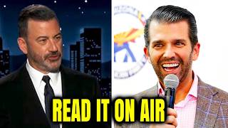 Don Jr Sent Kimmel A Cease And Desist Kimmel Read It On Air And Laughed