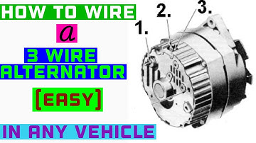 How to wire a 3 wire alternator in any vehicle tutorial video