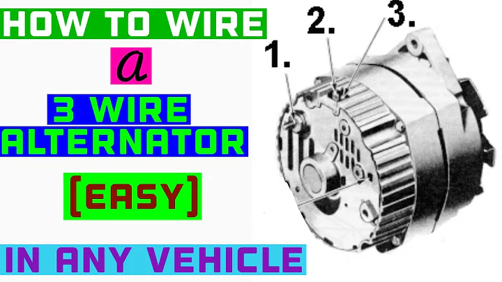 How to wire a 3 wire alternator in any vehicle tutorial video
