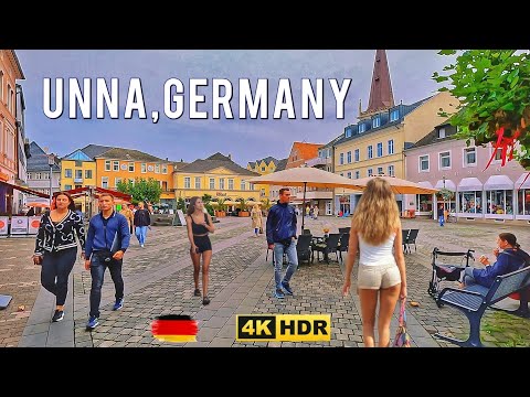 Unna Germany/Walking tour in Unna NRW in Germany 4k HDR 60fps