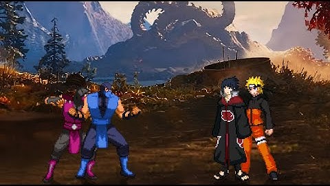 Sub-Zero & Scorpion vs. Sasuke & Naruto | Mortal Kombat Meets Naruto!