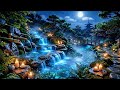 Fall Asleep in 10 Minutes 😴 Zen Garden Waterfall &amp; Bamboo Night Ambience