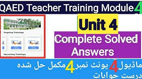 Module 4 | Unit 4 Complete Solved Answers | EaSTE Training 2024 | Easy Learning