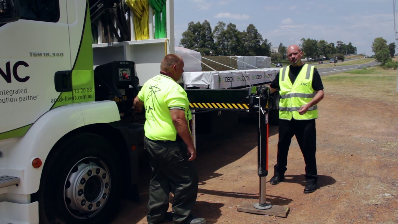ANC Delivers Crane Truck Safety Deploying Stabiliser Legs YouTube