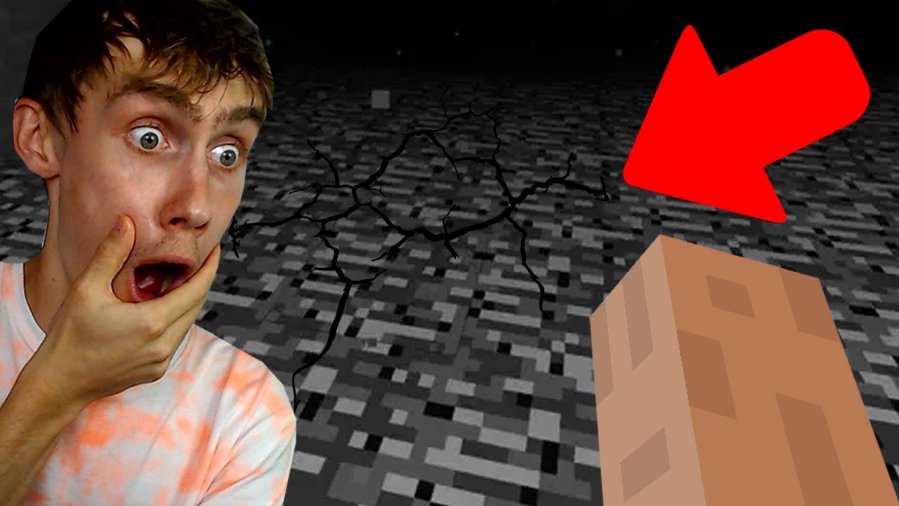 mine nooit door Bedrock in Minecraft..