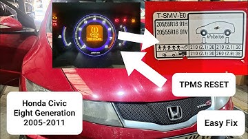 How to | step-by-step guide on resetting TPMS | Tyre Pressure Reset on Honda Civic MK8 #tirepressure