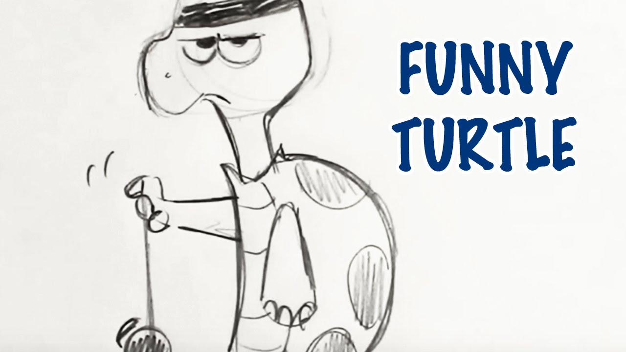 How to Draw a Funny Turtle (Step by Step) - YouTube