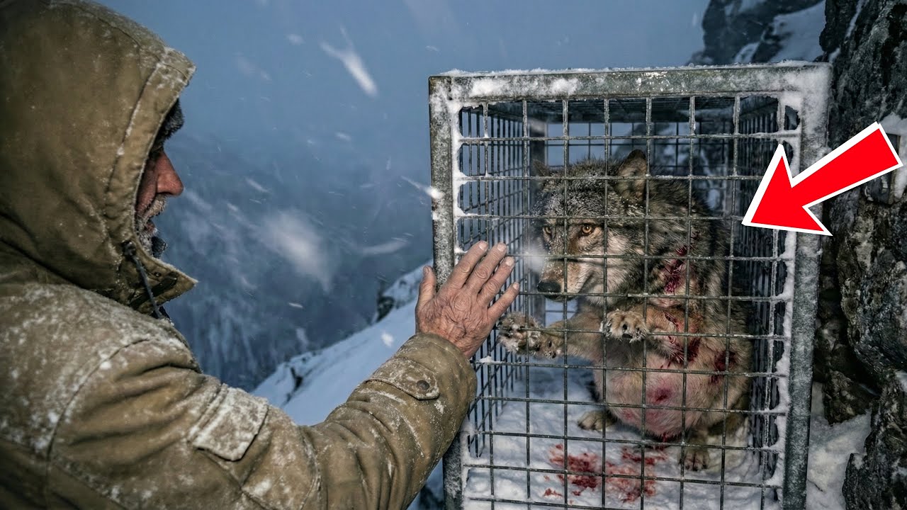 Беременную волчицу бросили замерзать в клетке — Старый лесник спас всю тайгу