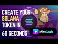 How to Create Solana Token without coding - Mintcraft (Fastest Solana Token Generator)