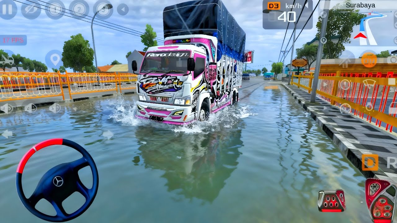Truk Oleng Canter Bawa Muatan Tujuan Ke Pelabuhan l Mod Bus Simulator Indonesia
