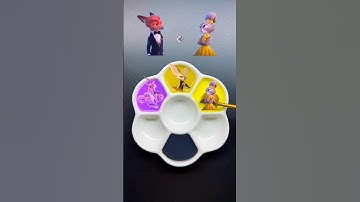 Zootopia Color Mixing | Guess the Mixed color #colors #satisfying #zootopia2 #judyhopps
