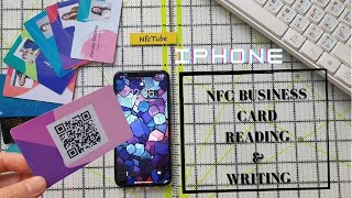 NFC Business Card writing and native reading without a third-party app, iphone X. screenshot 2