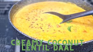 Creamy Coconut Lentil Daal| Easy Coconut Mung Daal| Vegan Dahl| Green Lentil in Coconut Curry