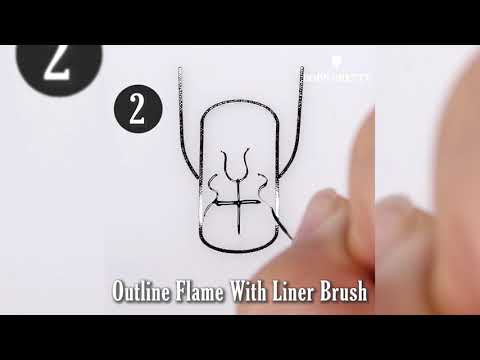 Nail Tips! How To Paint Flames? I BORN PRETTY