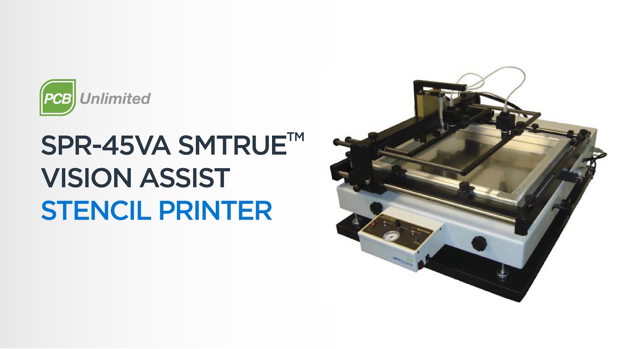 Script View Printer En Vision SPR-45VA SMTRUETM VISION ASSIST STENCIL PRINTER - YouTube