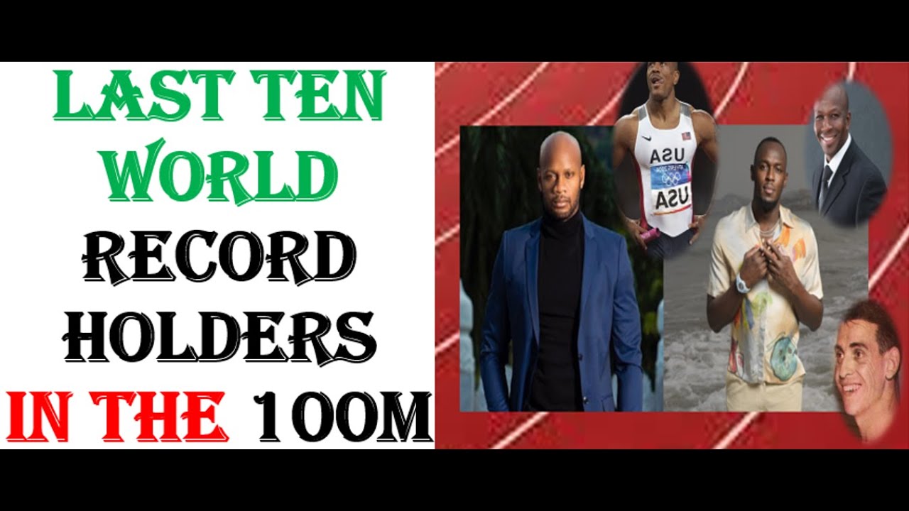 Last Ten 100m World Record Holders Carl Lewis Usain Bolt Asafa Powell Last Ten 100m World Record Holders Carl Lewis Usain Bolt Asafa Powell