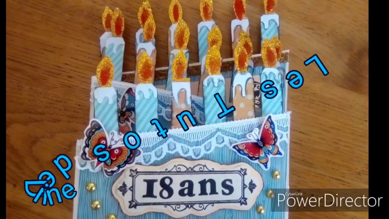 Carte anniversaire 3plis 18 ans