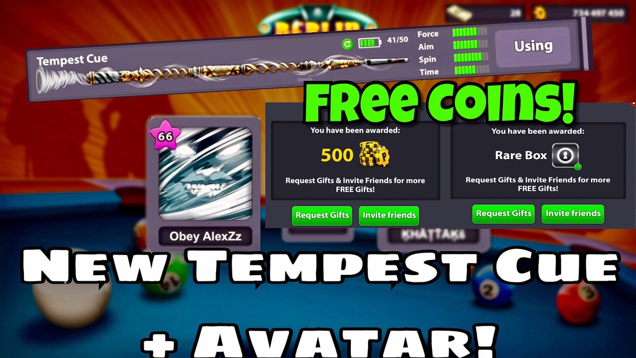 8 Ball Pool - [FREE COIN LINKS IN THE DESCRIPTION] - New Tempest Cue  Gameplay! - 
