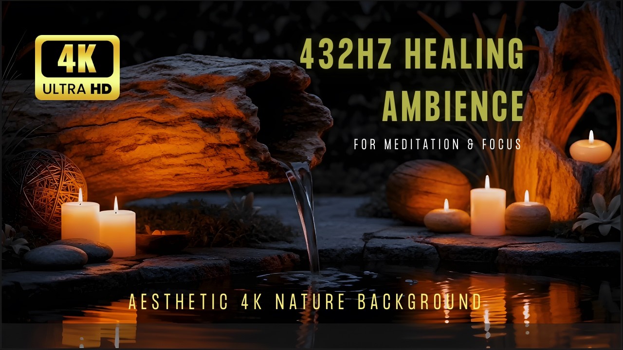 432Hz Healing Ambience | Aesthetic 4K Nature Background for Meditation & Focus