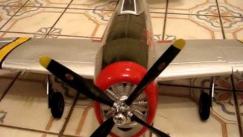 HL P47 Hun Hunter 4-blade prop Spin Test