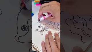 How to Draw Cartoon Shark #drawingtutorial #drawingcartoons