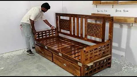 wooden sofa bed folding type