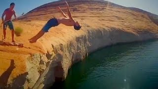 Huge Cliff Backflip - Gopro Twixtor