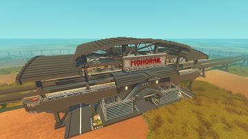 Biggest Monorail Station In Scrap Mechanic | Showcase