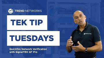Quickfire Network Verification with SignalTEK QT Pro - TEKTIP
