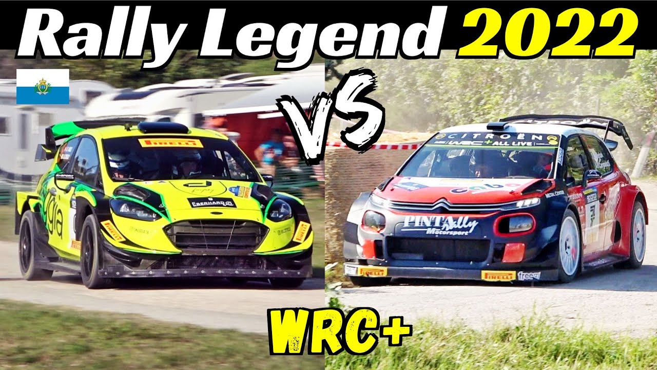 Rally Legend 2022 San Marino - WRC+ Split Screen Virtual Comparison - Ford Fiesta VS Citroen C3