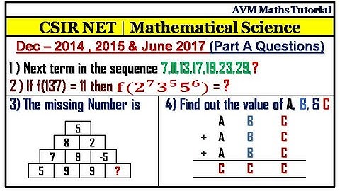 CSIRNET | Mathematical Science | Previous year part A questions with answer in Tamil | TNSET