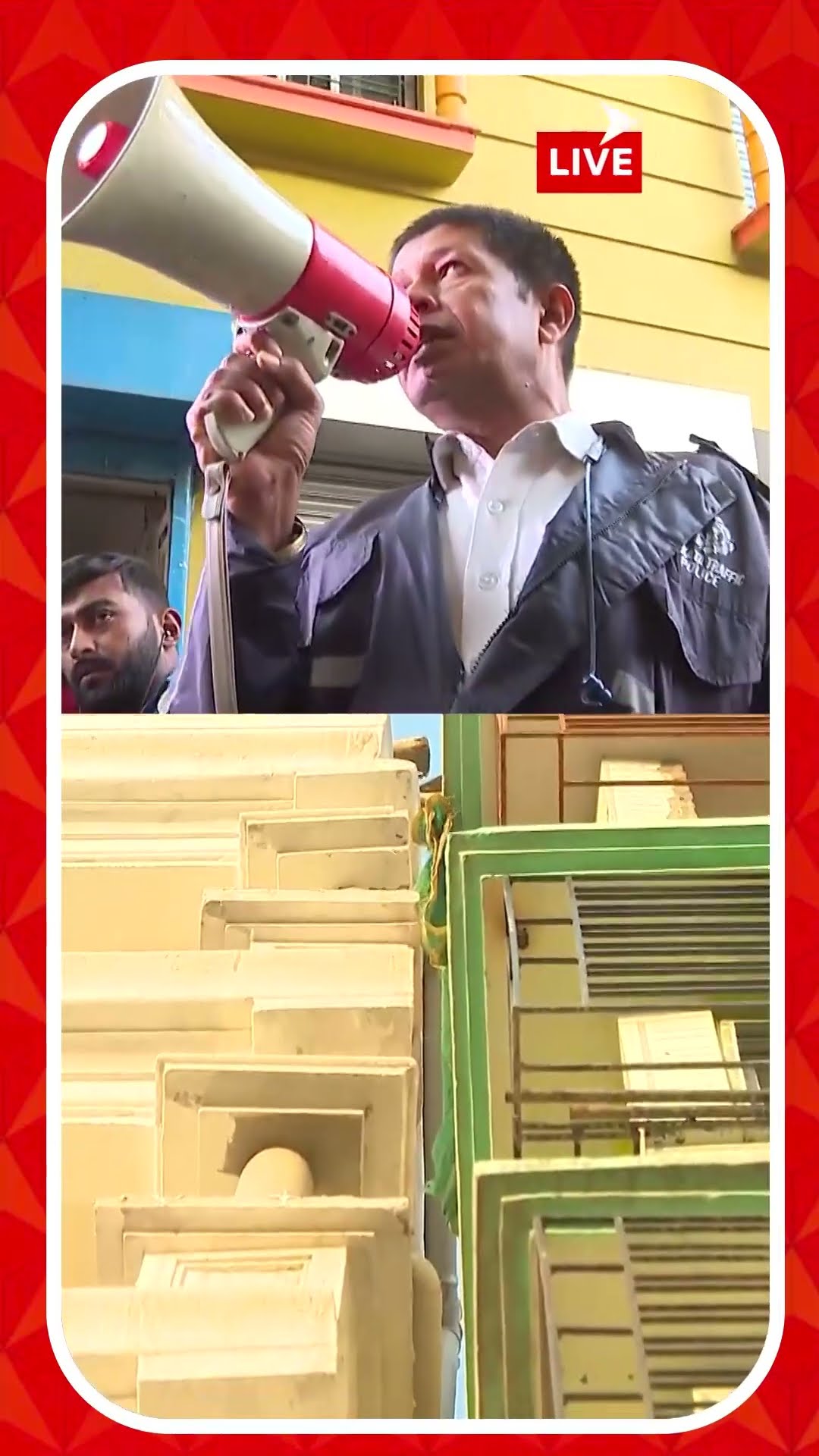 কলকাতায় ফের হেলে পড়ল বহুতল, পুলিশের পক্ষ থেকে সতর্কর্তা স্থানীয়দের জন্য