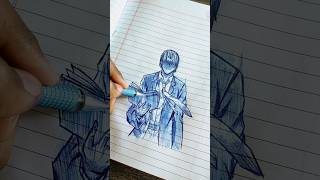 Light Yagami Drawing 🔥 | Death Note Sketch #shorts #animeeart