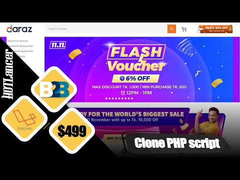 Daraz clone laravel script $499