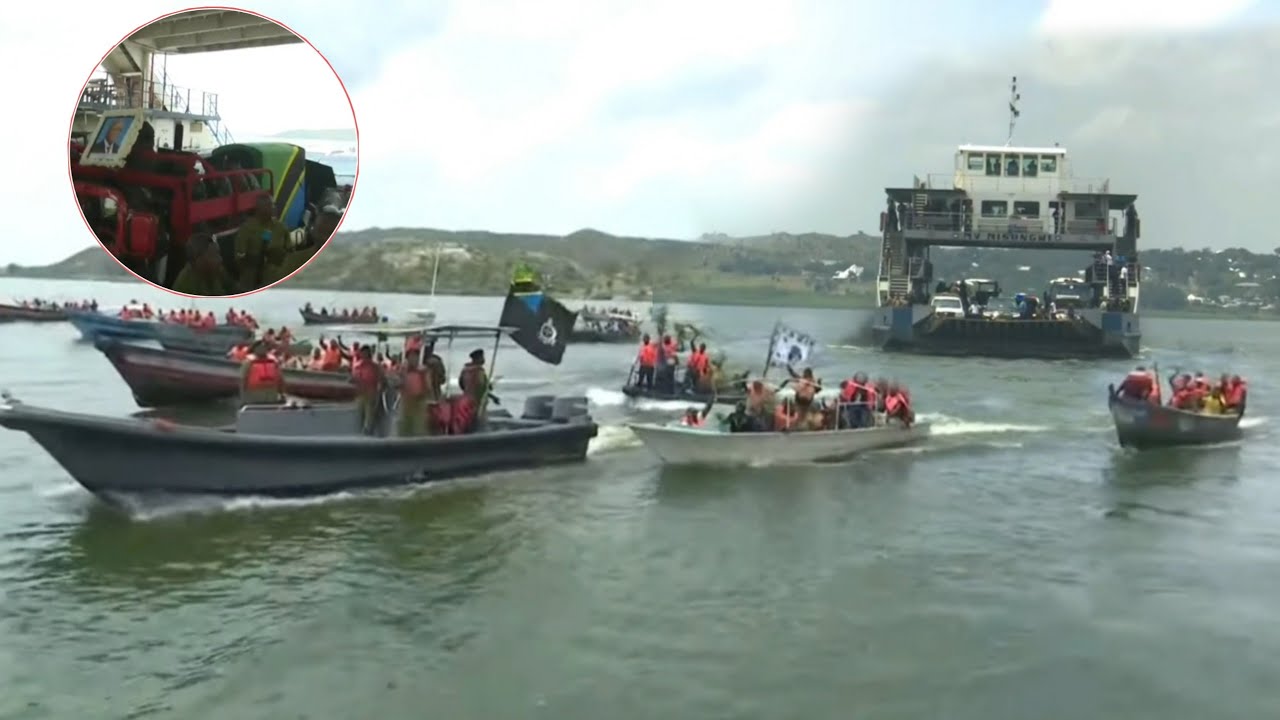 MSAFARA WA MWILI WA HAYATI MAGUFULI UKIVUKA MAJI KUELEKEA CHATO - GEITA