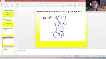 7th 5.1 Algebraic Expressions