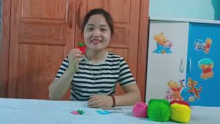 Hướng Dẫn Làm Kẹp Tóc Hình Quả Dâu Tây Từ Len Part 1 | Mèo Handmade