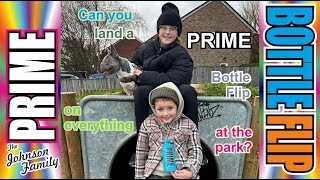 PRIME Bottle Flip Park Challenge UK Ksi Logan Paul @ksi @loganpaulvlogs