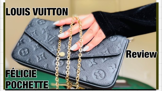 louis vuitton empreinte pochette felicie chain wallet black