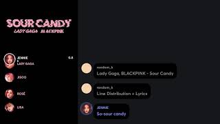Sour Candy, Lady Gaga & BALCKPINK (LYRICS)