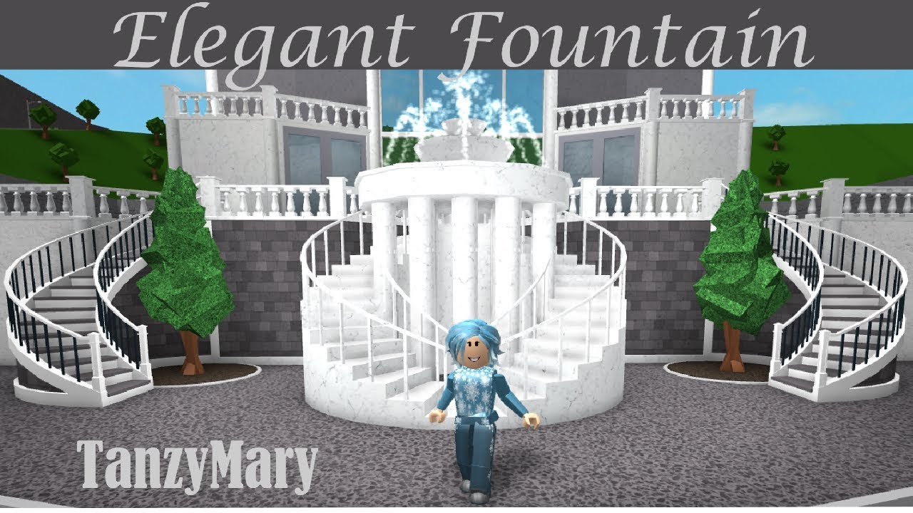 Bloxburg Stairs Update Elegant Fountain Design Idea Speedbuild (Elegant Man...