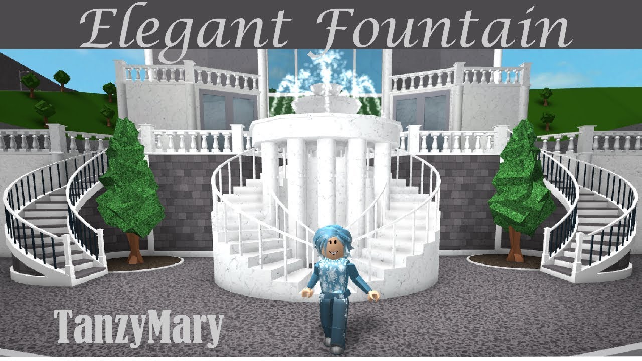 Bloxburg Stairs Update Elegant Fountain Design Idea Speedbuild Elegant Mansion Part 1 Youtube - roblox bloxburg waterfall roblox hack noclip download