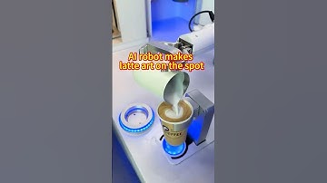 24-hour AI coffee shop, replicating the latte art skills of professional coffee masters#robotcoffee