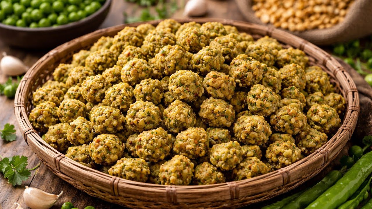 ताजा हरे मटर की मसाला वड़ी-Sun dried green Pea vadi recipe 👌🤤🤤 #zaykawithsangitasingh  #vadirecipe 