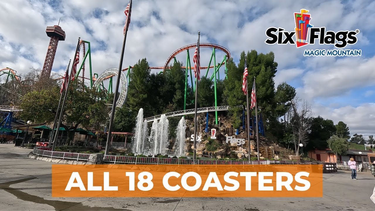 Riding EVERY Roller Coaster at Magic Mountain - YouTube